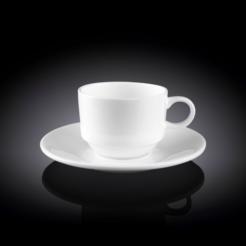 Wilmax Coffee Cup And Saucer 5 Oz 140 Ml Set Of 6 World Class