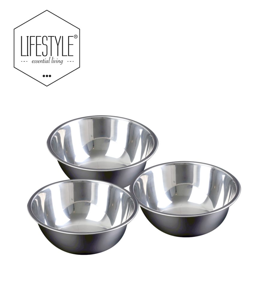 Lifestyle Mixing Bowl Stainless Steel Set 1 05L 1 45L 2L World