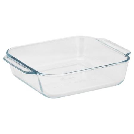 Home Discovery Heat Resistant Square Tempered Glass Baking Dish 1 Liter