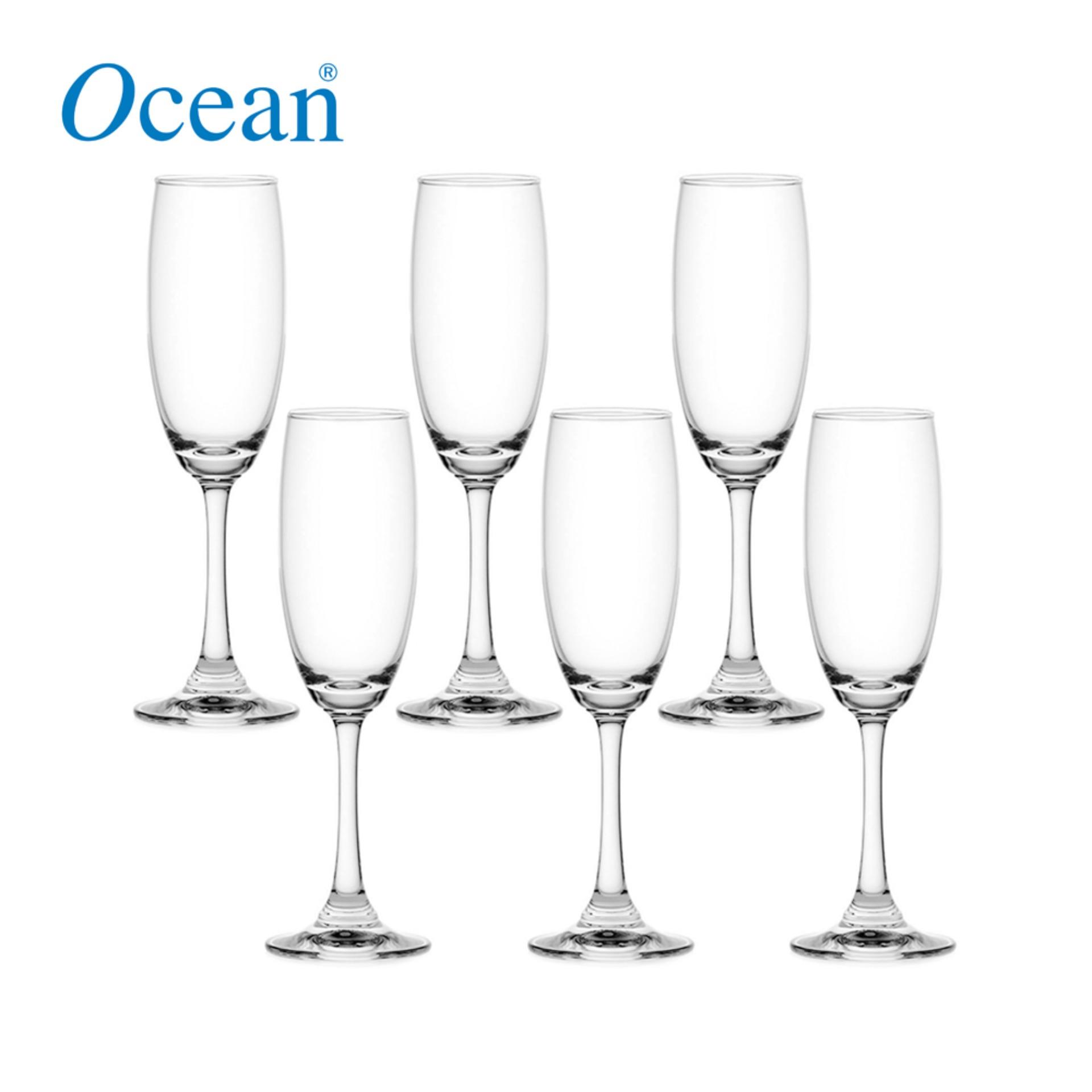 Ocean Glass Duchess Flute Champagne 165 mL 5 34 Oz. Set Of 6