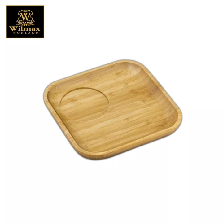 Wilmax Natural Bamboo Saucer Square 6 x 6 inches / 15 x 15 cm