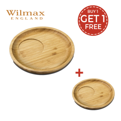BUY 1 TAKE 1 Wilmax England Natural Bamboo Saucer Round 5 Inch 12.5Cm