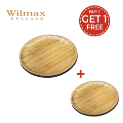 BUY 1 TAKE 1 Wilmax Natural Bamboo Round Serving Platter / Tray 12 inches / 30.5 CM