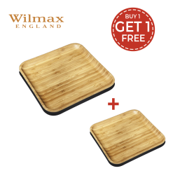 BUY 1 TAKE 1 Wilmax Natural Bamboo Square Plate 11 x 11 inches / 28 cm