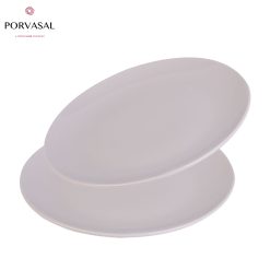 Porvasal Porcelain Show Plate (White) Set of 2