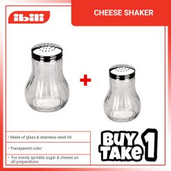 BUY 1 TAKE 1 IBILI  Clear Cheese Shaker, 11.98 x 8.61 x 8.61 cm