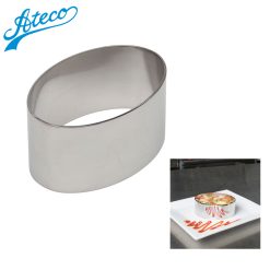 Ateco Oval Stainless Steel Form, 3.13 by 1.38-Inches High