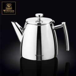 Wilmax England Stainless Steel Double Wall Tea Pot  41oz / 1200ml