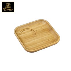 Wilmax England Natural Bamboo Saucer Square 7x7 Inch 17.5x17.5cm