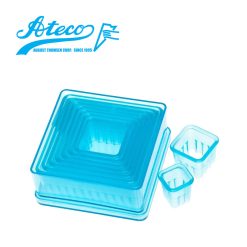 Ateco Fluted Square Cutter (Set of 9pcs)