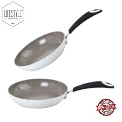Lifestyle Marble Ceramic Coating Open Frypan 28cm