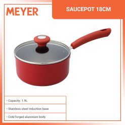 Meyer 18cm / 1.9 Liter Red Saucepot