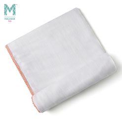 Malabar Baby Bamboo Pom Pom Swaddle Peach