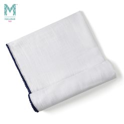 Malabar Baby Bamboo Pom Pom Swaddle Navy