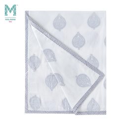 Malabar Baby Block-Printed Dohar Receiving - Fort