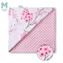 Malabar Baby Organic Muslin Snug Blankets (Reversible) Cherry Blossom
