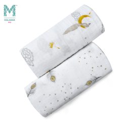 Malabar Baby Organic Muslin Two Pack Swaddle Sweet Dreams