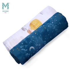 Malabar Baby Organic Muslin Two Pack Swaddle Fly Me to the Moon