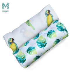 Malabar Baby Organic Muslin Two Pack Swaddle Tropical Paradise