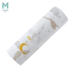 Malabar Baby Ph Organic Muslin Single Swaddle Enchanted Peacock