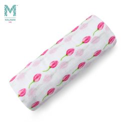 Malabar Baby Organic Muslin Single Swaddle  Flower Bud