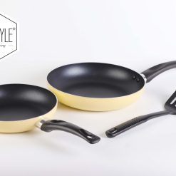 3PC. Tuscany Induction Frypan Set With Nylon laddle