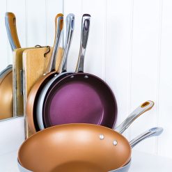 Prestige Prism Induction Aluminum Open Skillet Fry Pan , Eggplant , 20 cm