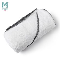 Malabar Baby Bamboo Pom Pom Hooded Towel Grey