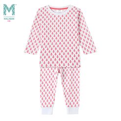 Malabar Baby Organic Knit Pajamas - Pink City 6 to 12 months & 2 to 10 years old