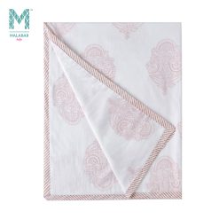 Malabar Baby Block-Printed Dohar Receiving - Pink City