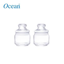 Ocean Glass Pop Jar Glass Cover 325 ML / 0.32 Liter Set of 2