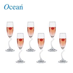 Ocean Salsa Flute Champagne 5 3/4 Oz. (165ml ) Set of 6