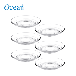 Ocean Glass Caffe Saucer 4 3/4  inches / 12 cm Set of 6