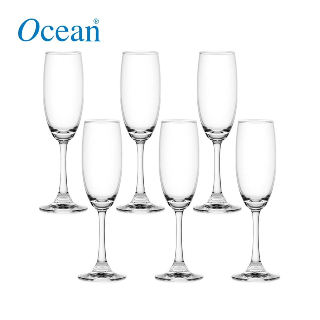 Ocean Glass Duchess Flute Champagne 165 mL / 5 3/4 Oz. Set of 6 World