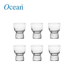 Ocean Glass Haiku Sake 2 Oz / 59 ml  Shot Glass Set of 6