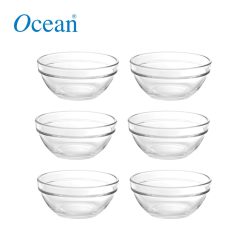 Ocean Glass Stack Bowl 5  inches / 13 cm (SET OF 6)
