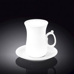 Wilmax England Tea Cup and Saucer 4 oz / 110 ml Set of 6