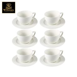 Wilmax Julia Cappucino Cup and Saucer 6 oz / 170 ml    (Set of 6 )