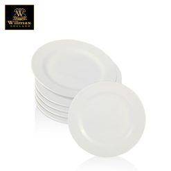 Wilmax England Round Rim Dessert Plate Porcelain ( Set of 6 )