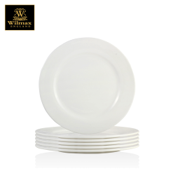 Wilmax England Round Rim Dinner Plate Porcelain  ( Set of 6 )