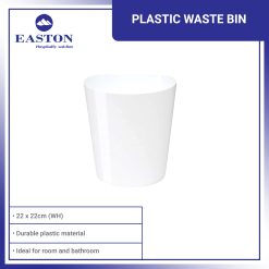 Easton White Plastic Waste Bin 0.2 Liter