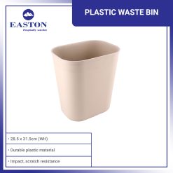 Easton Plastic Waste Bin Ivory