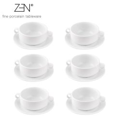 Zen Consome Cup And Saucer 8.4 Oz. / 250 mL Set of 6