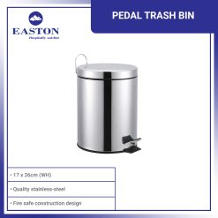 Easton Pedal Bin Stainless Steel with Polished Finish 3 Liter