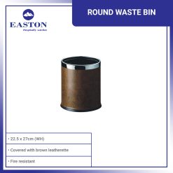 Easton Round Waste Bin (Brown) 10 Liters