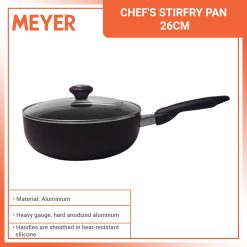 Meyer Cook N Look Induction Chef's Pan with Glass Lid 26cm