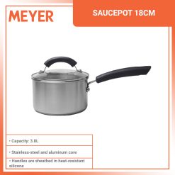 Meyer Centennial Stainless Steel Covered Sauce Pot 16cm / 3.8L