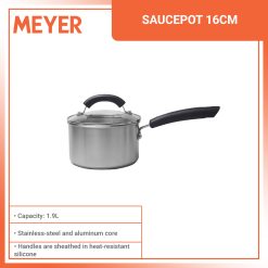 Meyer Centennial Stainless Steel Covered Saucepan 16cm / 1.9L