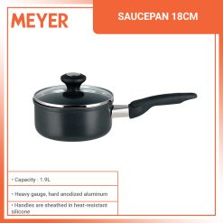 Meyer Cook N Look Induction Saucepan with Glass Lid 18cm / 1.9L