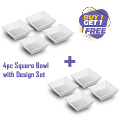 Lifestyle Square Bowl with Design (BUY 1 TAKE 1)